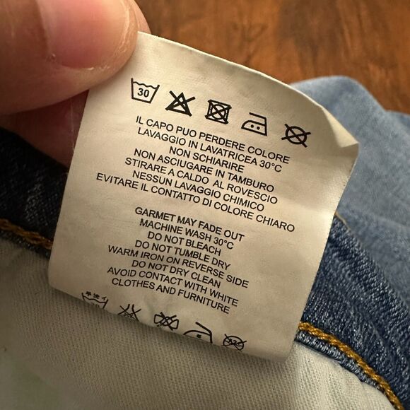 JEANERICA TM005 Jeans Blue Denim Light Vintage Straight Leg Cotton - Picture 10 of 13